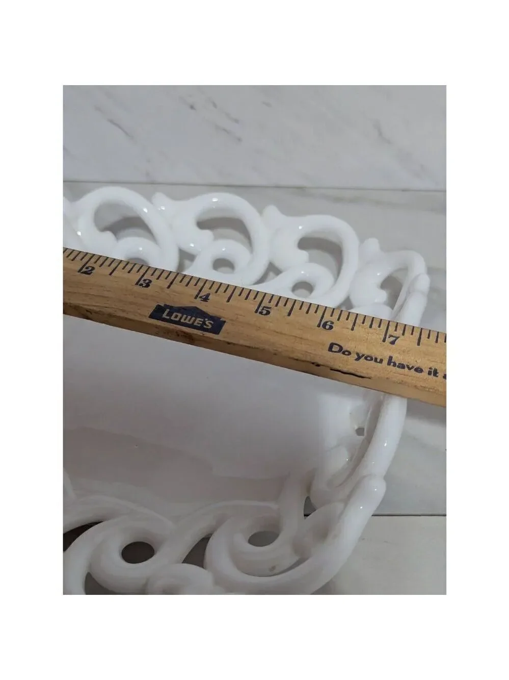 Fostoria Vintage White Milk Glass Folded Fruit Bowl Glassware